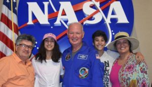 Dr. Afrassiabi with his family at NASA
