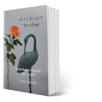 Book cover showing a swan titled "The Estrogen Question"