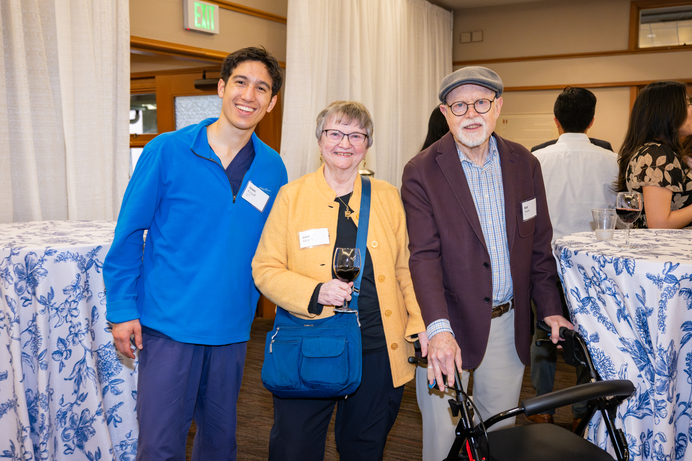 UW School of Medicine scholarships donors with a medical student at Scholarship Social 2025.
